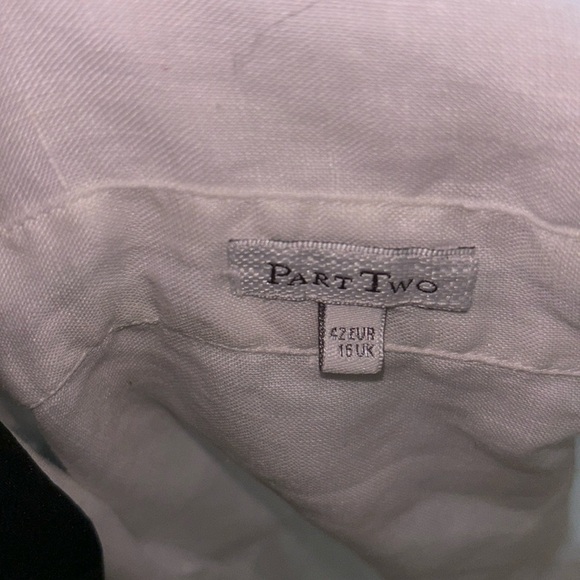 PART TWO | 100% Linen Top Women’s Short Sleeve Blouse in light pink Size L - Picture 4 of 13